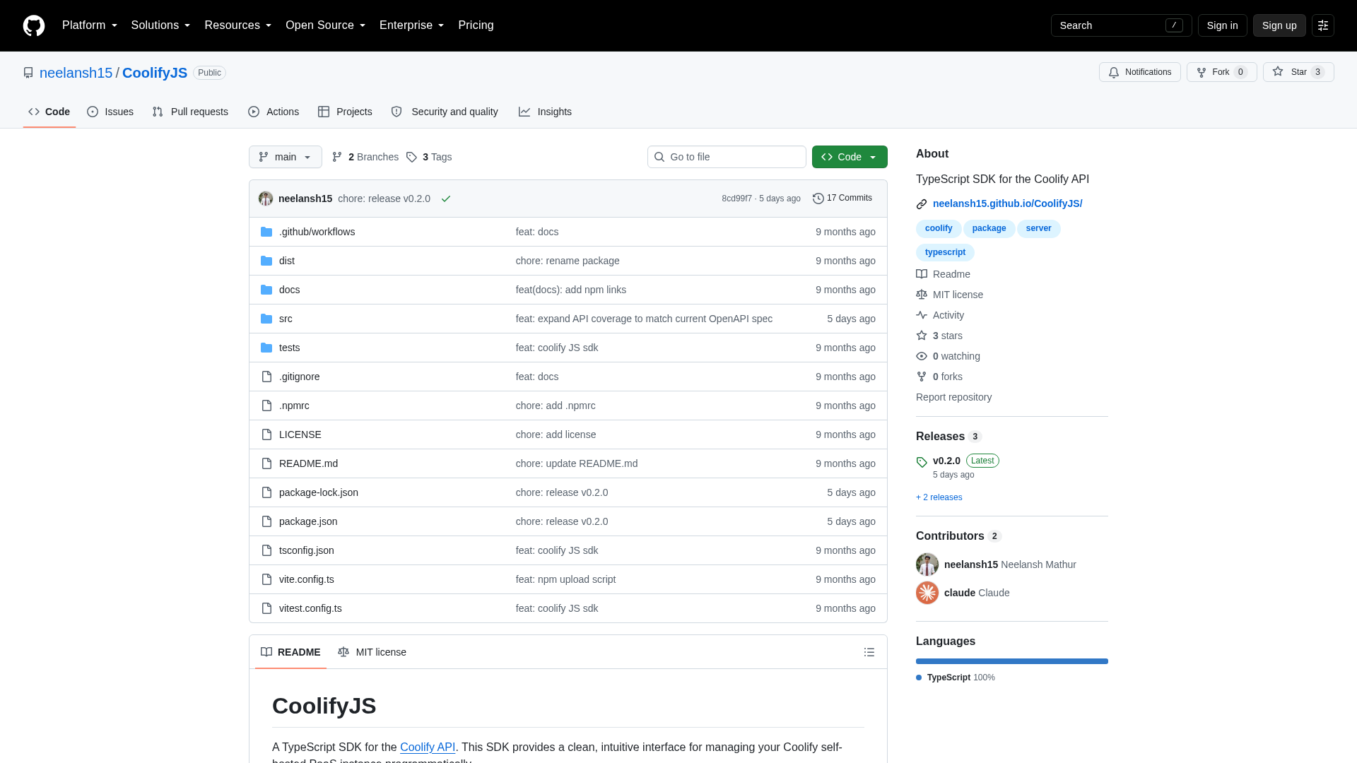 CoolifyJS repository screenshot